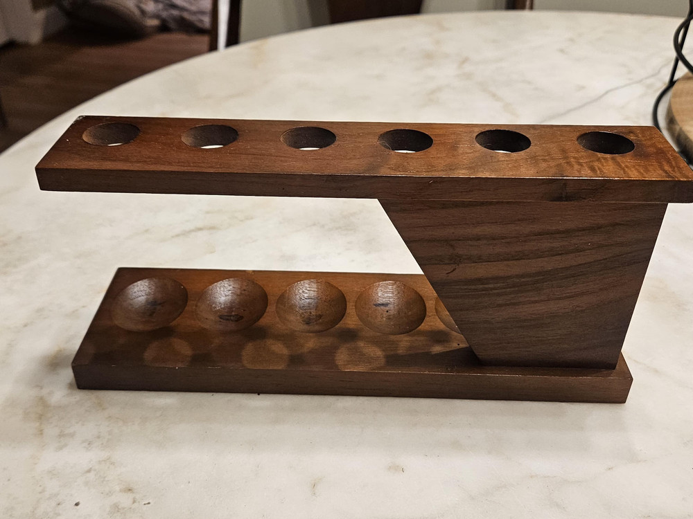 Vintage Estate 6 pipe rack / pipe display / pipe stand #28