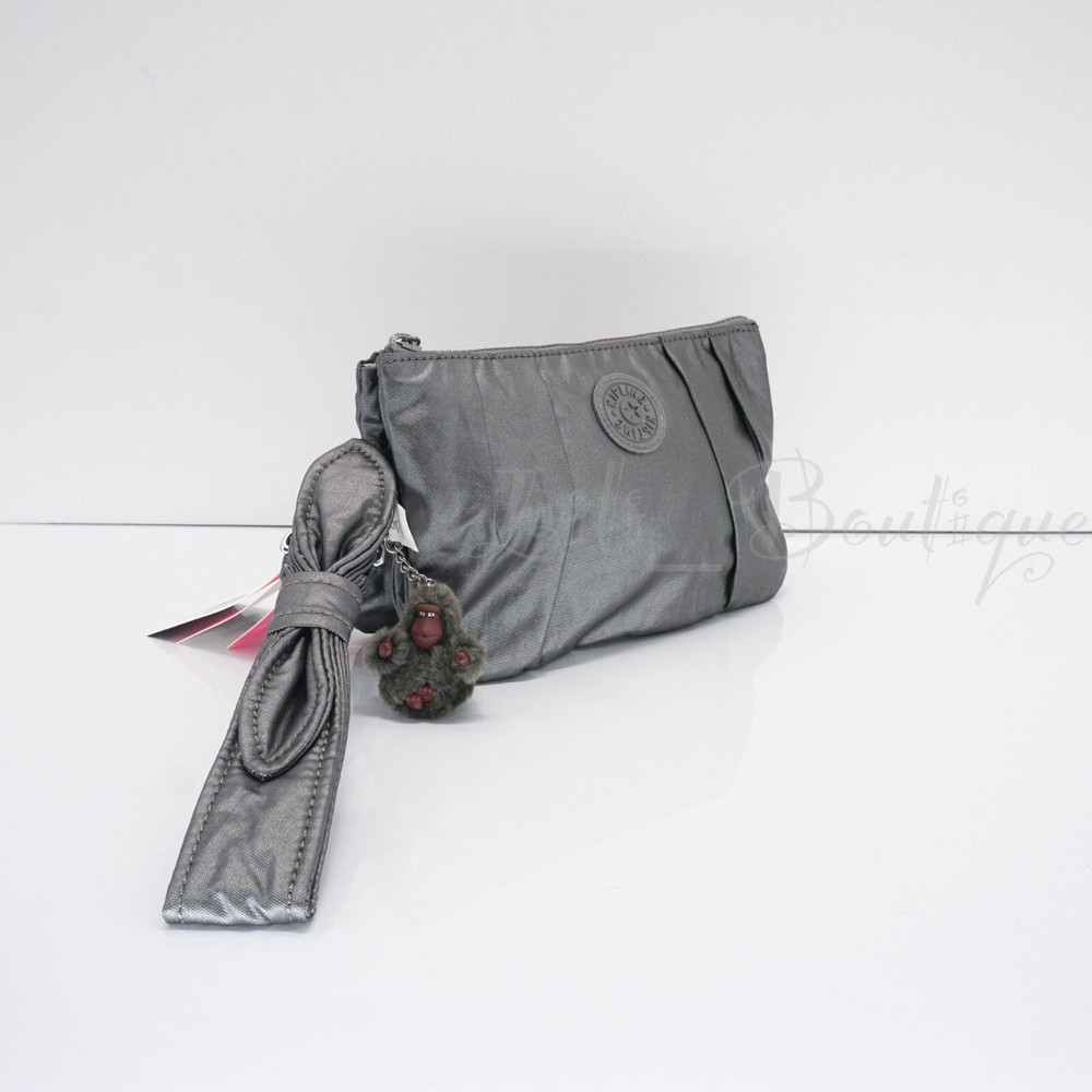 Kipling Creativity XL Pleat Extra LargePouch Polyamide KIB5P4 Moon Grey Metallic
