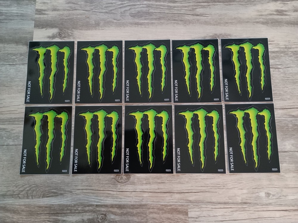 10 Monster Energy Stickers Decals 5"x3.75"