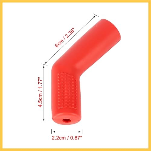 Universal Red Gear Shift Shifter Boot Protector Cover Rubber Pad Cylindrical