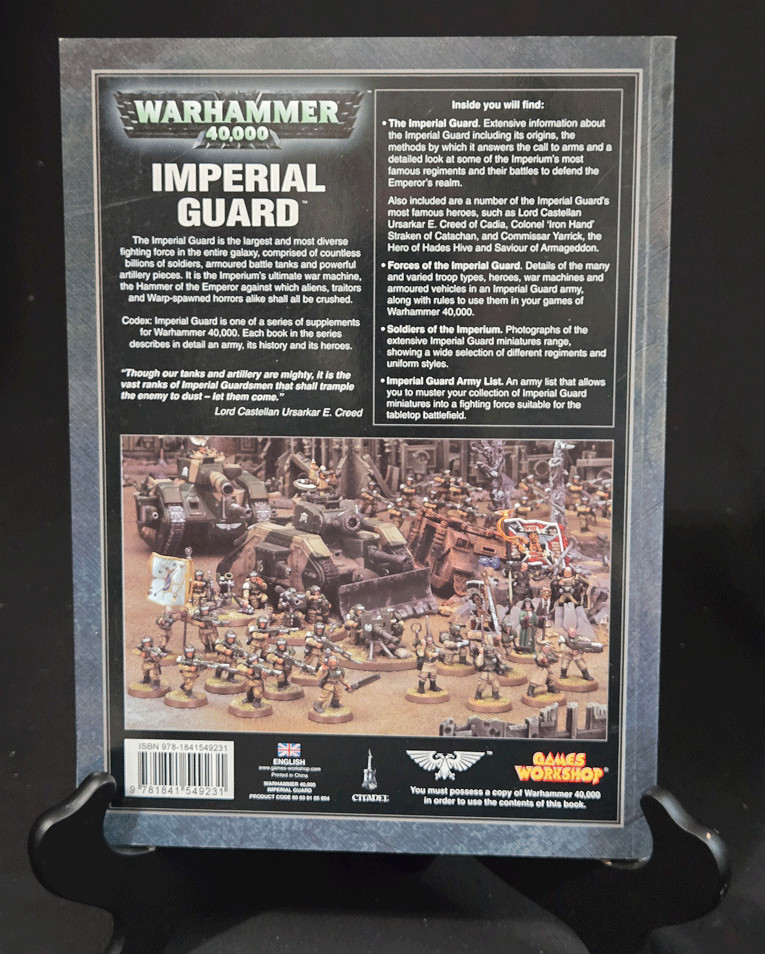 Warhammer 40K Imperial Guards Codex Softcover Games Workshop