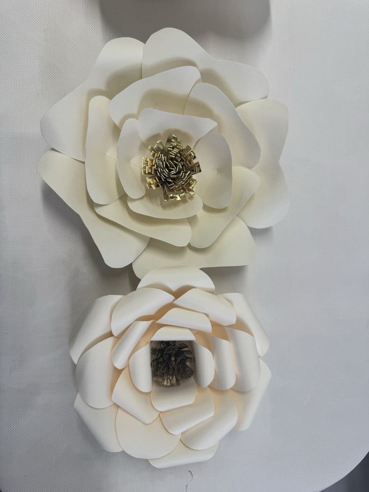 Cream Paper Flowers
