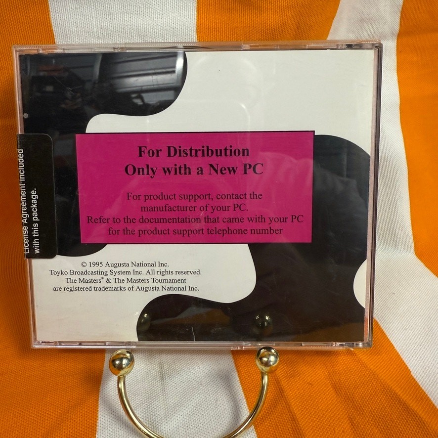 Vintage 1995 Gateway 2000 The Masters Golf Interactive PC CD-ROM Promo Software