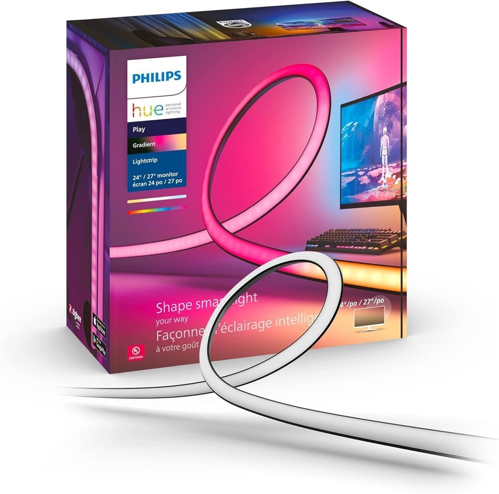 Philips Hue Play Gradient Lightstrip For 24-27 Inch Monitors Smart PC LED Setup