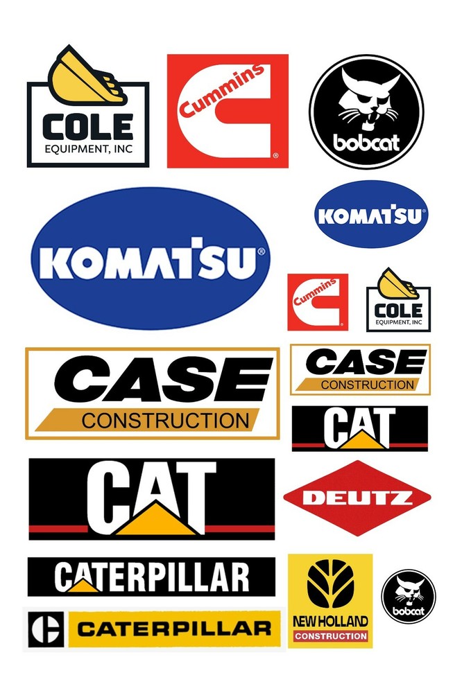 1:87 HO scale model heavy construction equipment signs