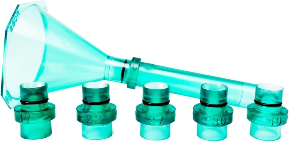 Efficient Quick Change Powder Funnel Kit for Multiple Calibers - Compact Size