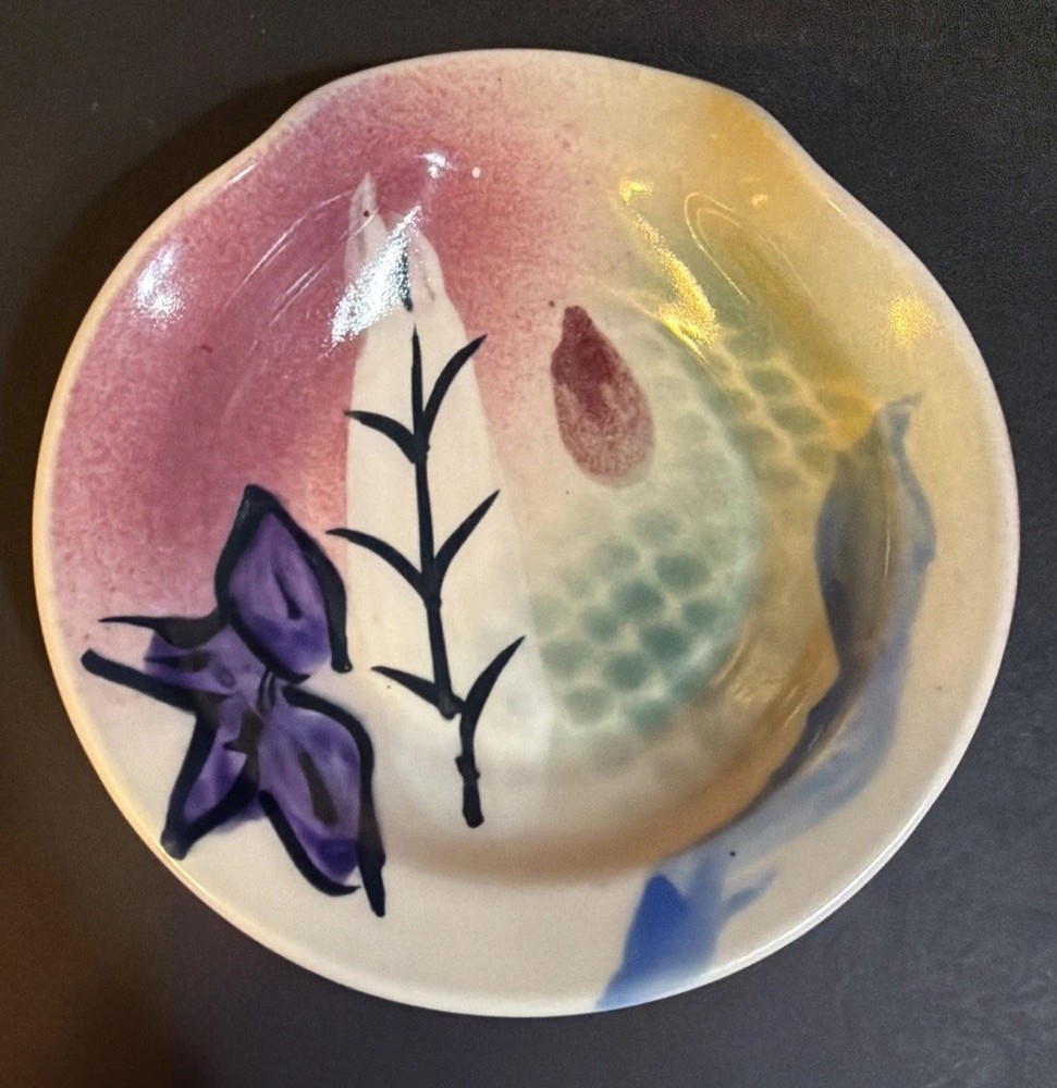Vintage 1996 Kuniyoshi Studio Art Pottery Pitcher & Dish