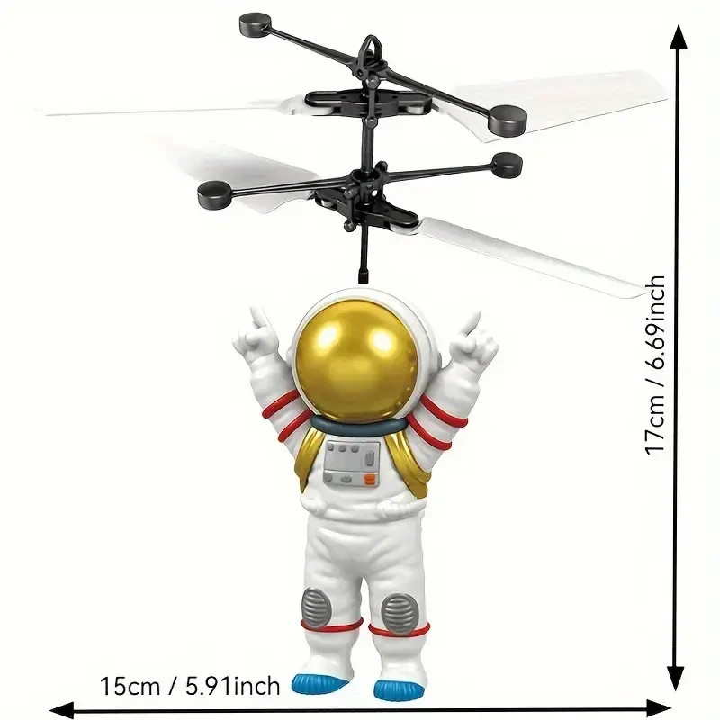 Astronaut-Themed Illuminated Flying Craft Toy - Cool Glowing Sensor-Controlled H