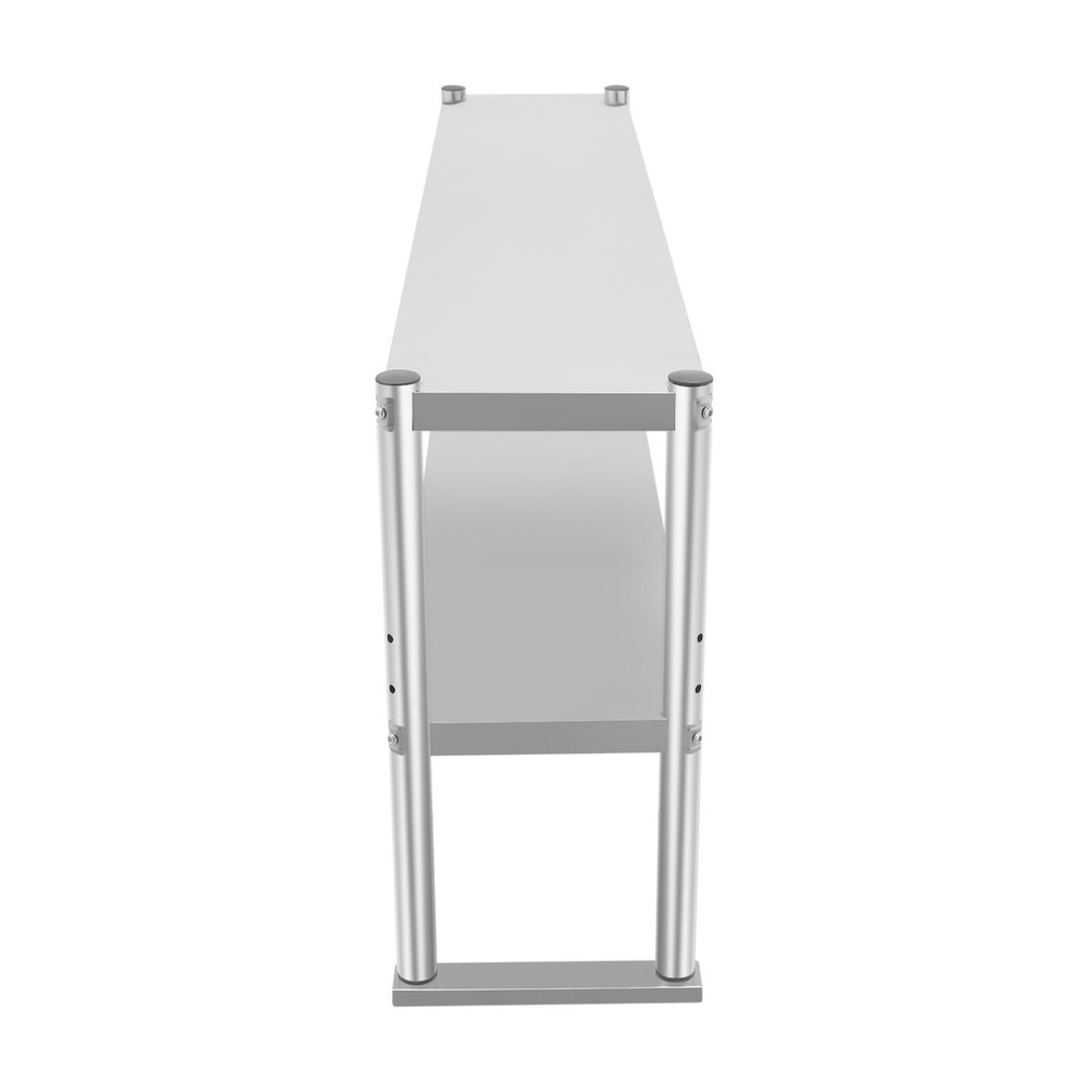 Stainless Steel Double Overshelf Kitchen Prep Table - 150×30 cm