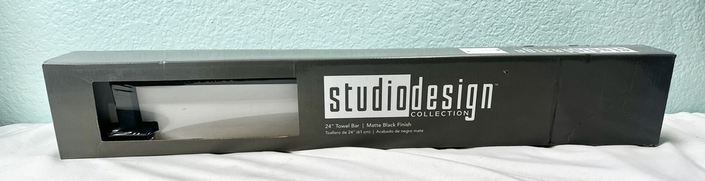 Studio Design Collection 24" Towel Bar Matte Black Finish
