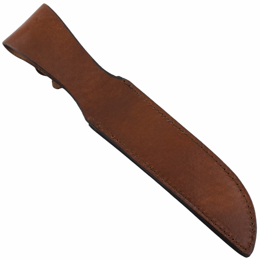 Brown Leather Straight Fixed Blade Knife Sheath Fits 7" Blade