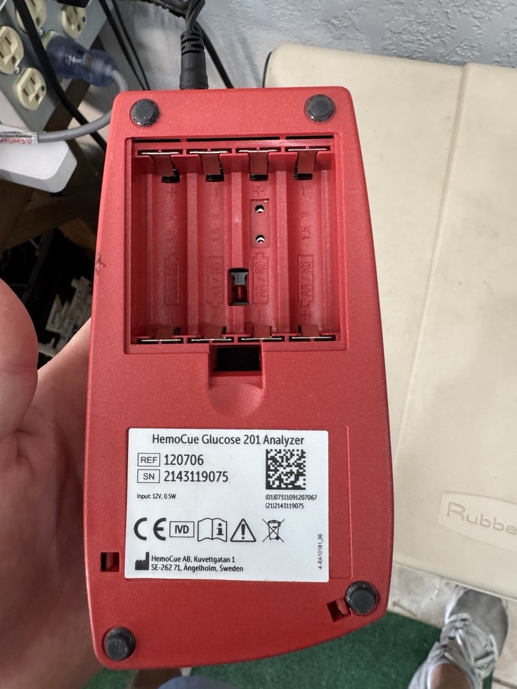 Hemocue Glucose 201 Analyzer w/ Power Supply