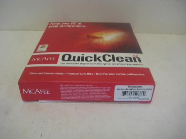 NEW McAfee QuickClean 2.0 PC Improve Performance Save Disk Space Protect Privacy