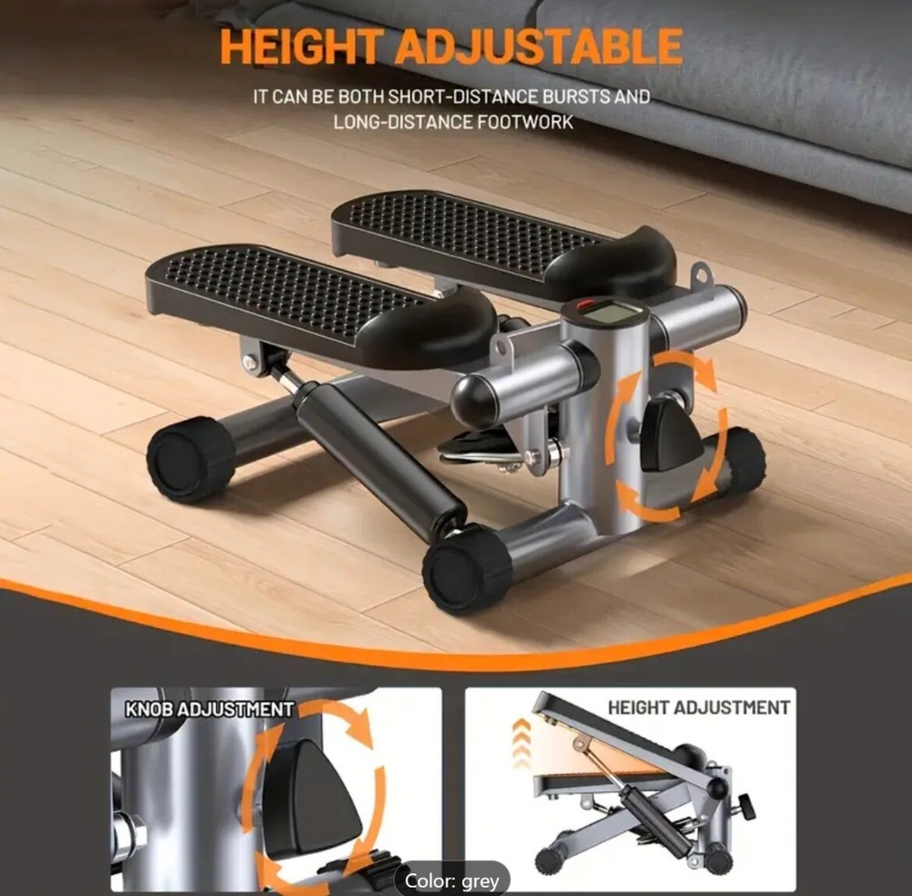 Mini Stepper with Resistance Bands Stair Stepping Full Body Work Machine