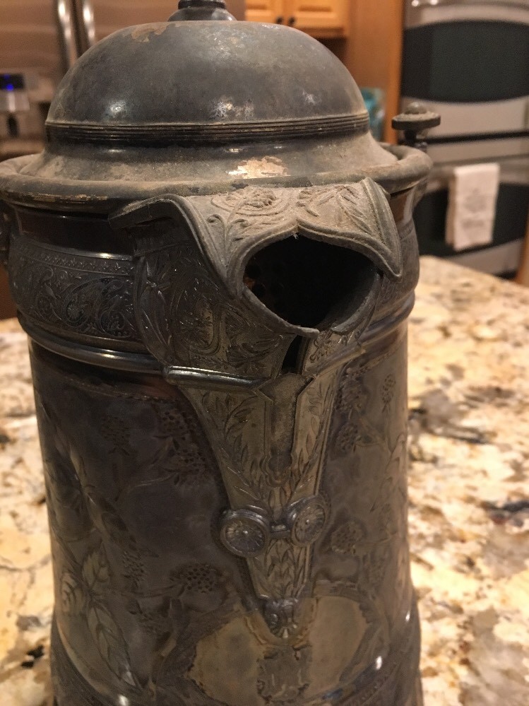 Reed & Barton Antique Silver Plate Water Pitcher