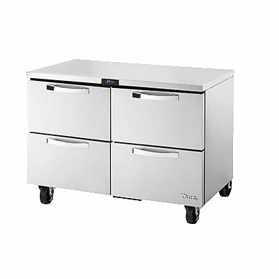 True TUC-48D-4-HC~SPEC3 48" Undercounter Refrigerator w/ 2 Sections, 4 Drawer...