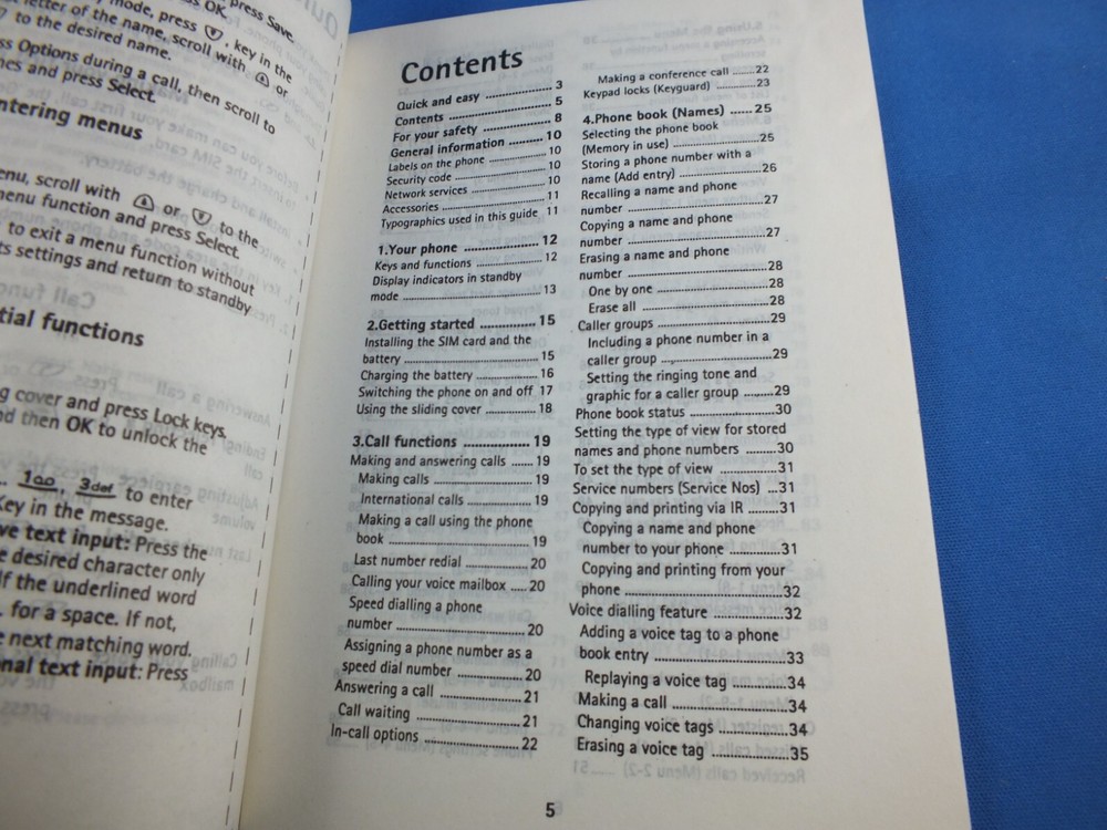 Original Nokia 8850 Users Guide Manual English Manual Operating Instructions Functi