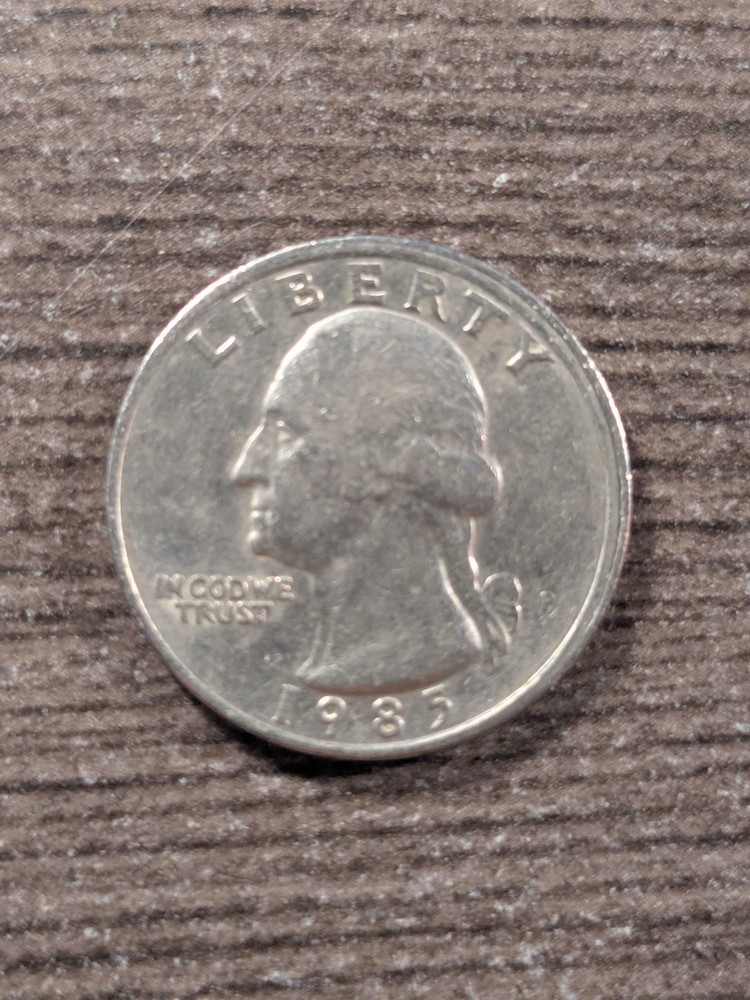 1985-P Washington Quarter Misaligned die