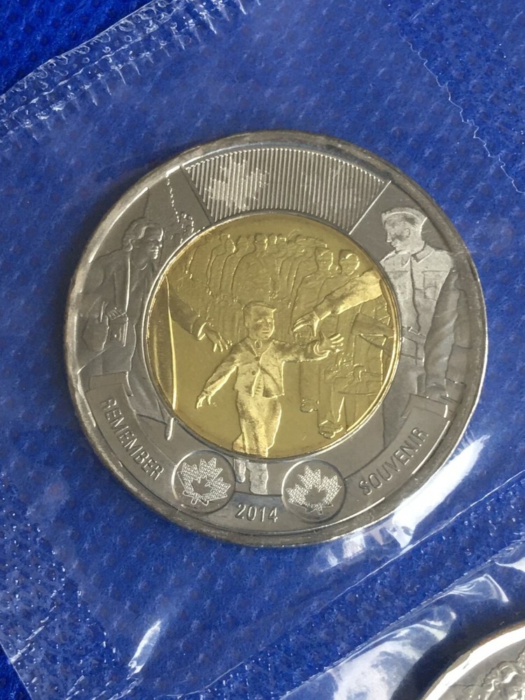 2014 Canada $2 Wait For Me Daddy Uncirculated Coin
