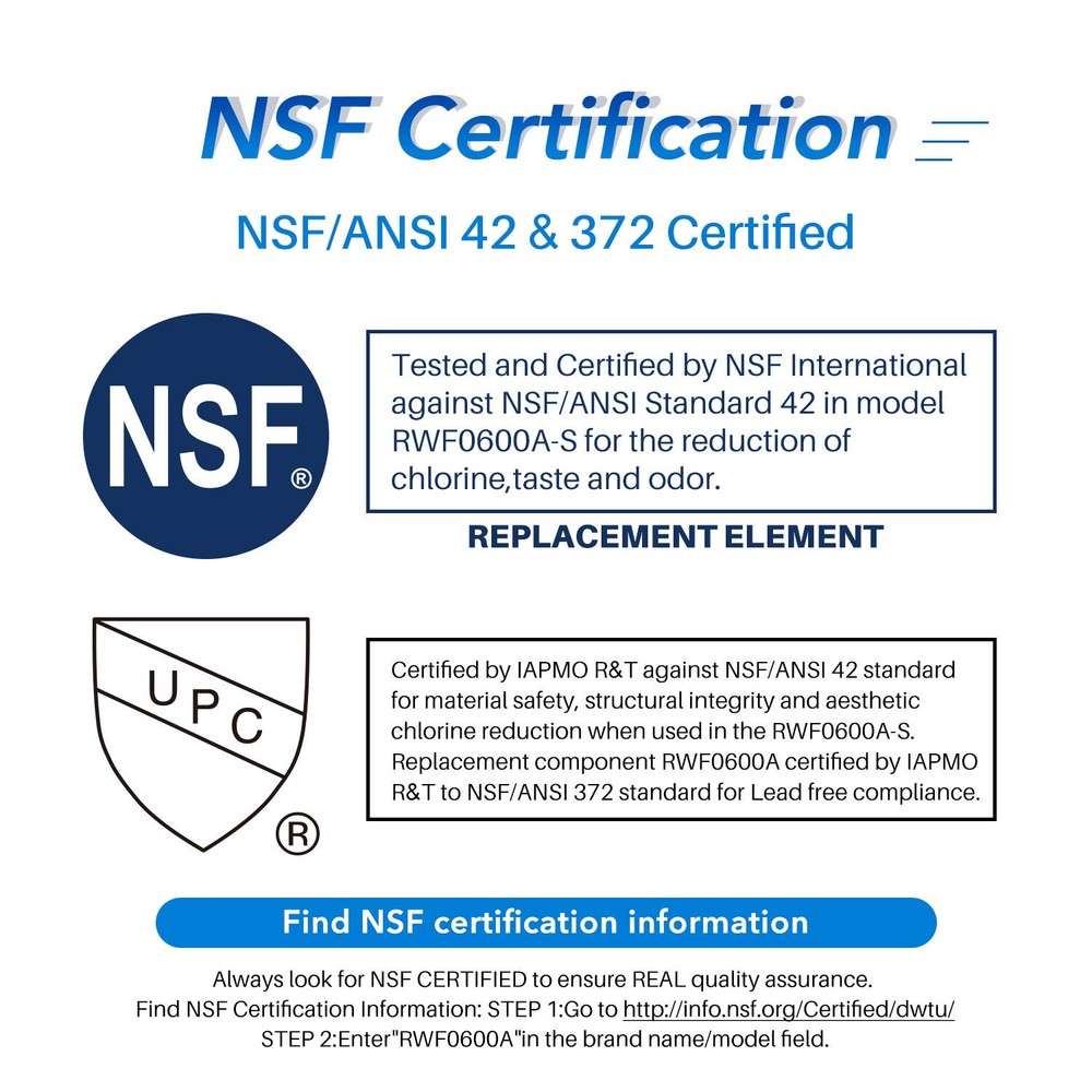 ICEPURE RWF0600A Refrigerator Water Filter Compatible for GE MWF, MWFINT, MWFA