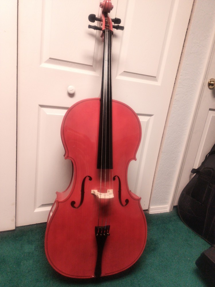 Bright Red Practice Cello - Size 4/4