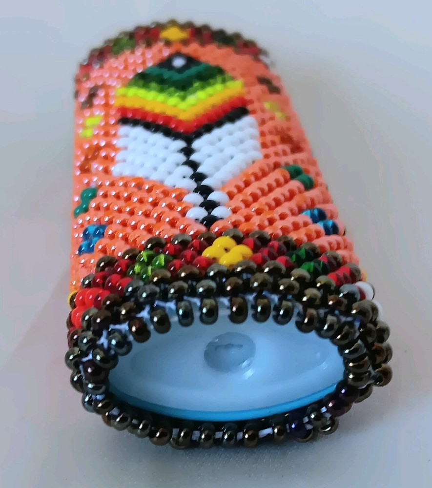 Bic Lighter Sleeve Beaded Native American Style Lighter Case, Guatemala Beadwork