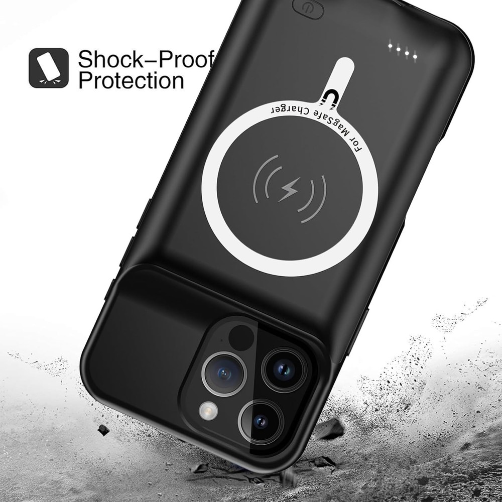 Battery Case for iPhone 16 Pro Max, Upgraded 16 Black