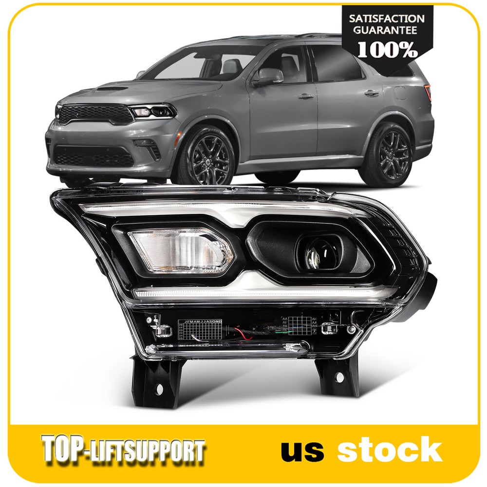 [LED DRL Type] Left Driver Side Headlight Assembly For 2021-2024 Dodge Durango