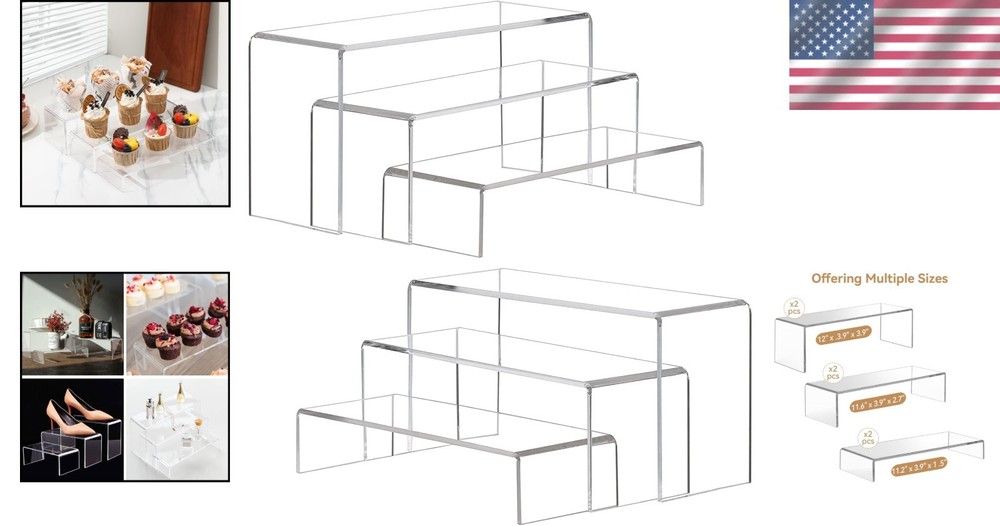 Stylish Acrylic Risers - 3 Heights for Optimized Collectible Display Solutions
