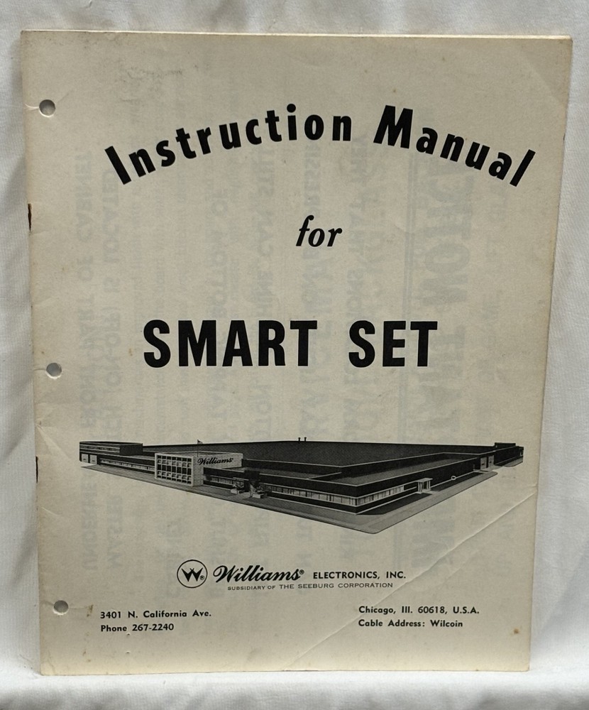 ORIGINAL-WILLIAMS-SMART SET-INSTRUCTION MANUAL
