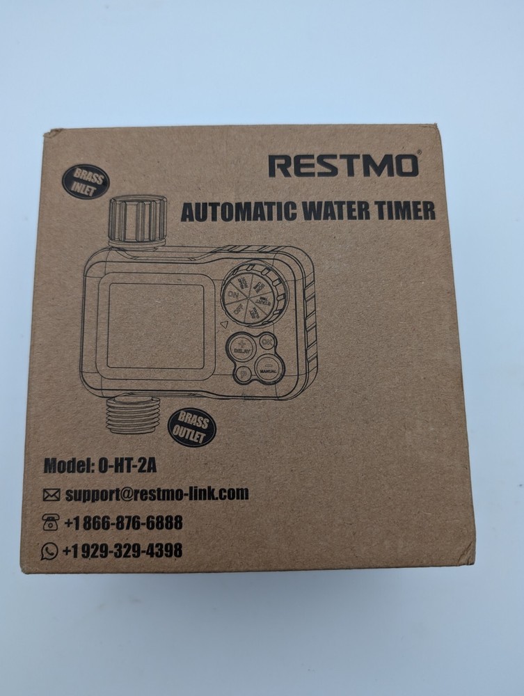 RESTMO Automatic water Sprinkler Timer Model O-HT-2A Open Box Tested