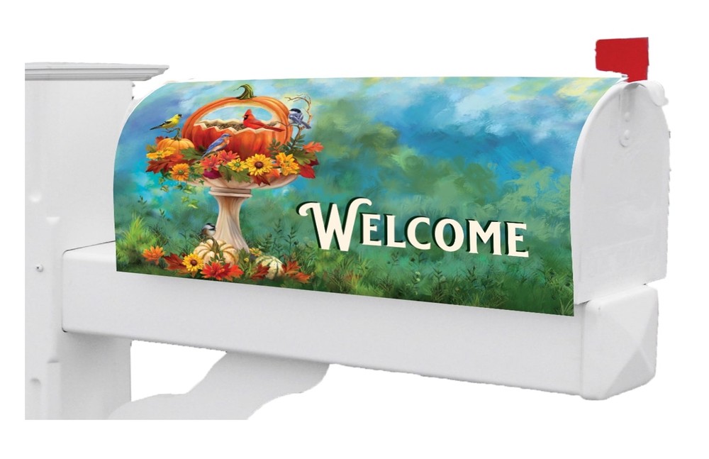 Pumpkin Feeder Mailbox Cover