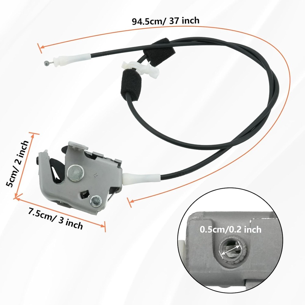 Upper Door Latch with Cable Compatible with 1992-2009 E150 E250 E350| Rear Upper