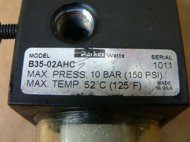 Parker Watts B35-02Ahc Pneumatic Filter/Regulator