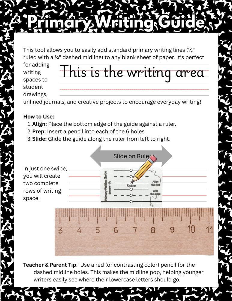 Primary Lettering Guide Template