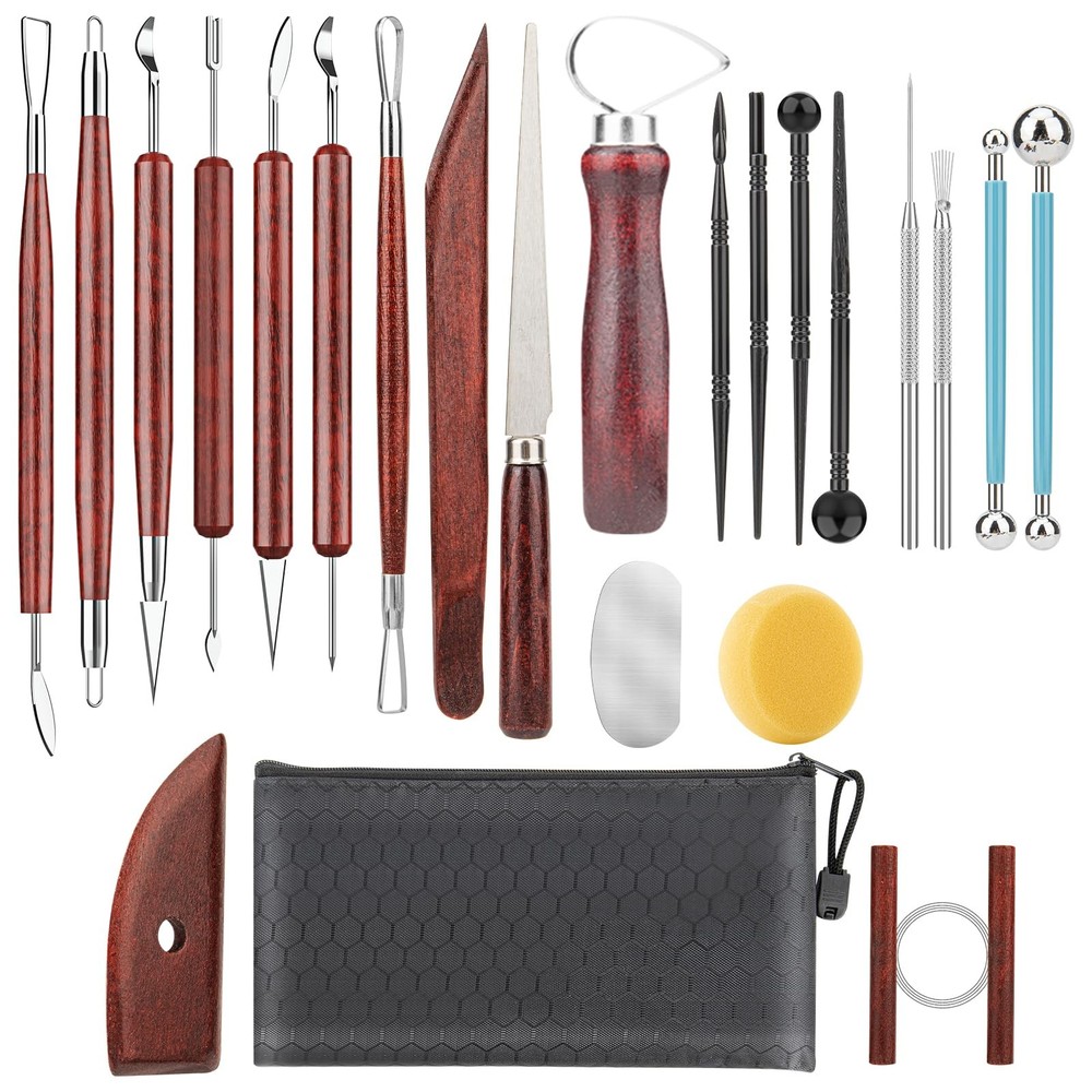 23PCS Clay Tools Sculpting, Ceramic & Pottery Modeling Tool, Ceramics Tools