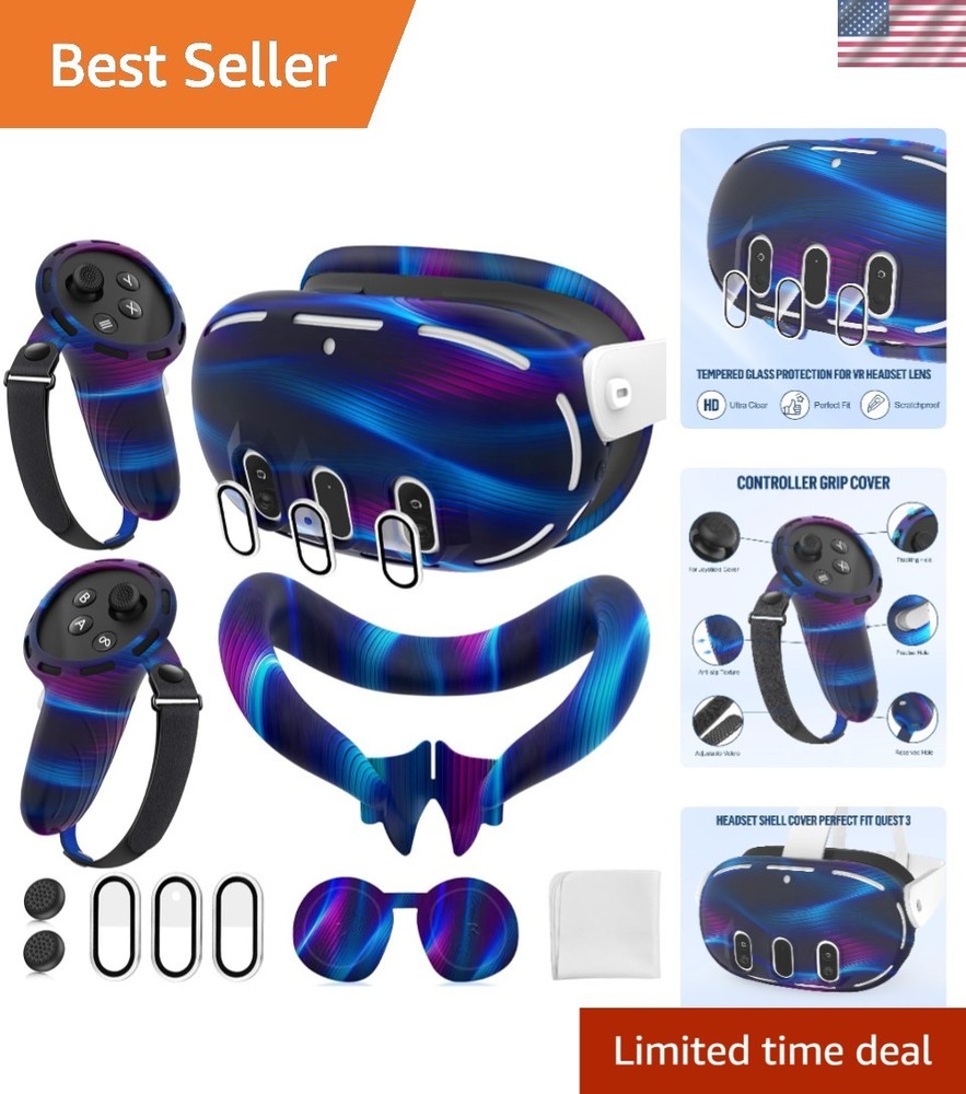 Silicone Cover Set Compatible with Oculus/Meta Quest 3, Touch Controller Grip...