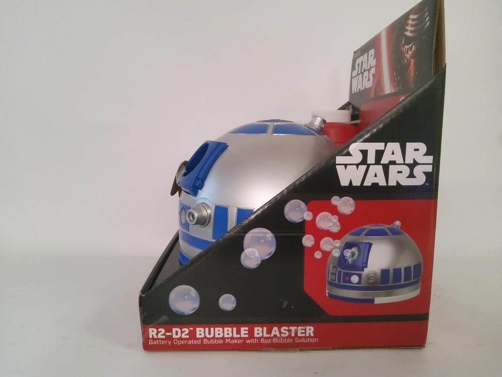 STAR WARS R2-D2 BATTERY OPERATED BUBBLE BLASTER WITH 8OZ BUBBLE SOLUTION SEALED