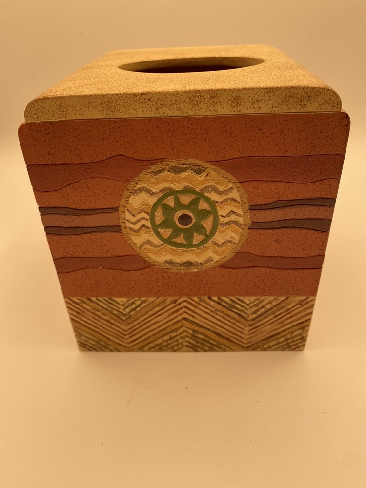 Southwestern Ceramic Lizard Sun TISSUE Box Cover