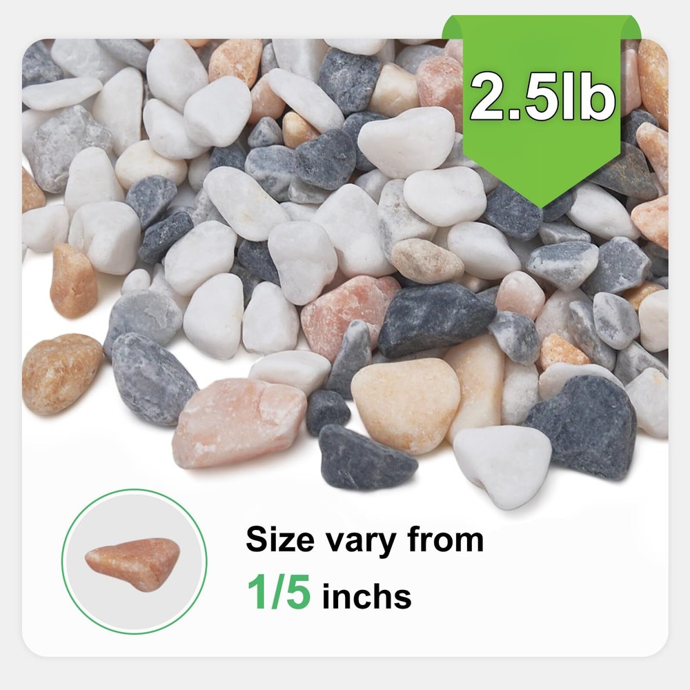 2.5 lbs Pebbles for Indoor Plants