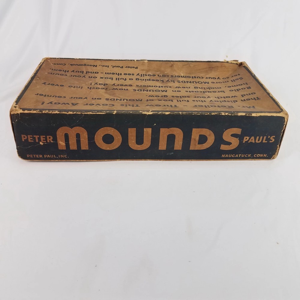 Vintage Peter Paul Mounds Candy Display Box