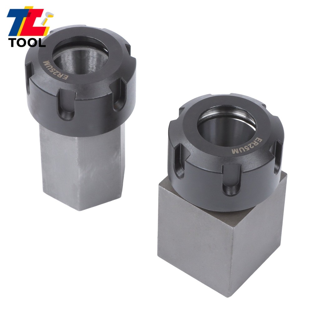 Precision ER-25 Collet Block Set Hex and Square 2-Piece Combo