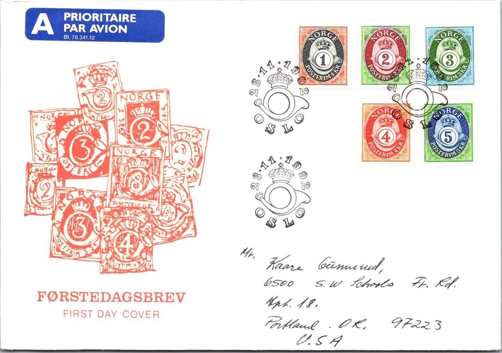 Norway FDC 1992 First Class By Airmail - Oslo - J28131