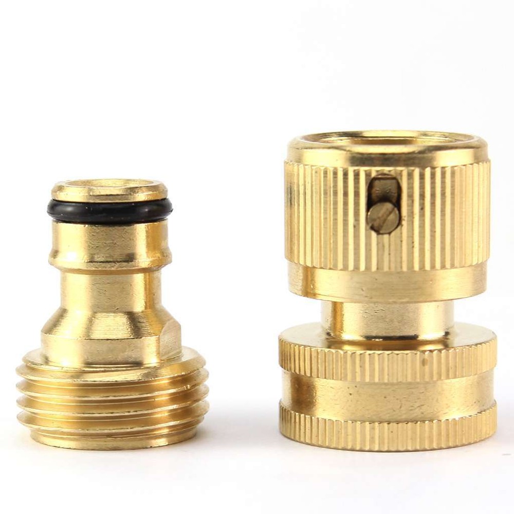 3/4'' Garden Hose Quick Connect Solid Brass Quick Connector Garden Hose Fitting