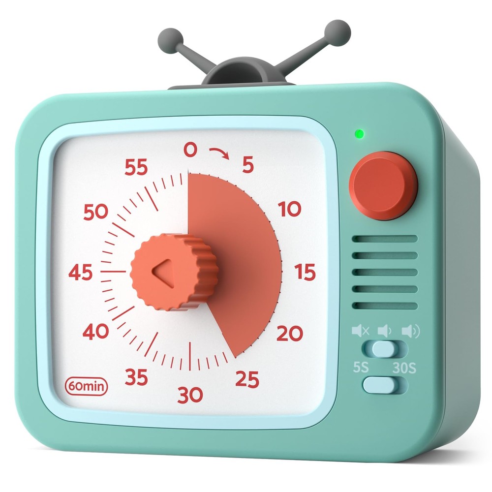 LIORQUE Visual Timer for Kids, 60-Min Countdown, Silent, Pause Function