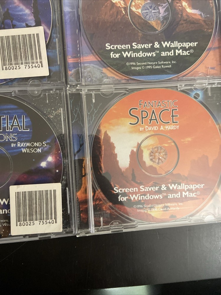 VTG Artwork Computer Lot 10 Second Nature Screen Savers Space Celestial Universe