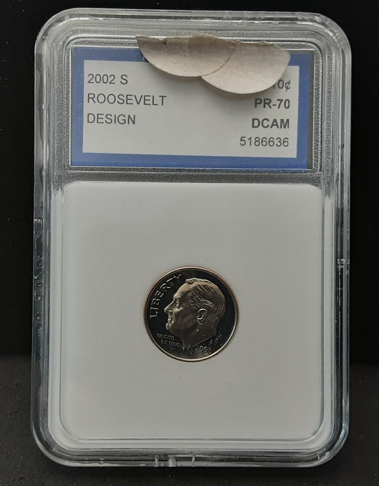 2002-S PROOF ROOSEVELT DIME - DCAM - IN PLASTIC CASE - 6636