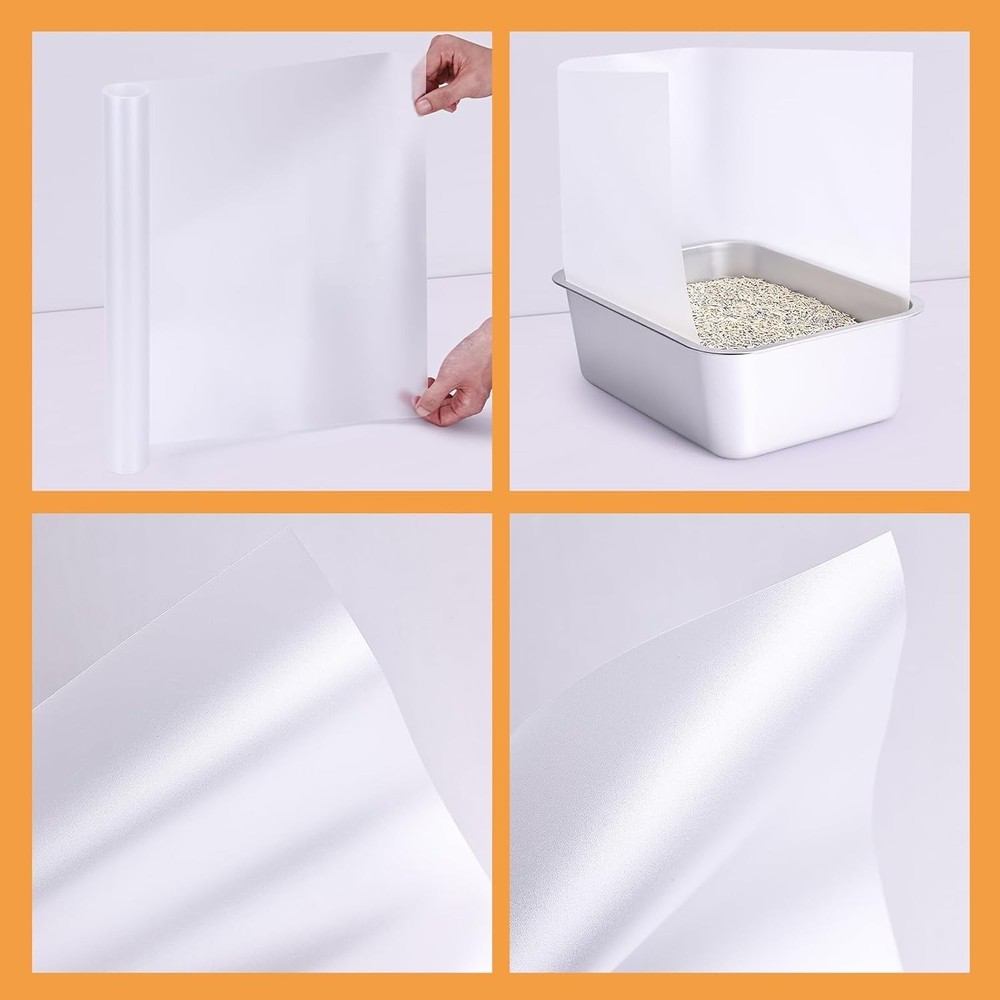 Semi-Enclosed Cat Litter Box with Scoop High Side Splashproof Kitty Toilet