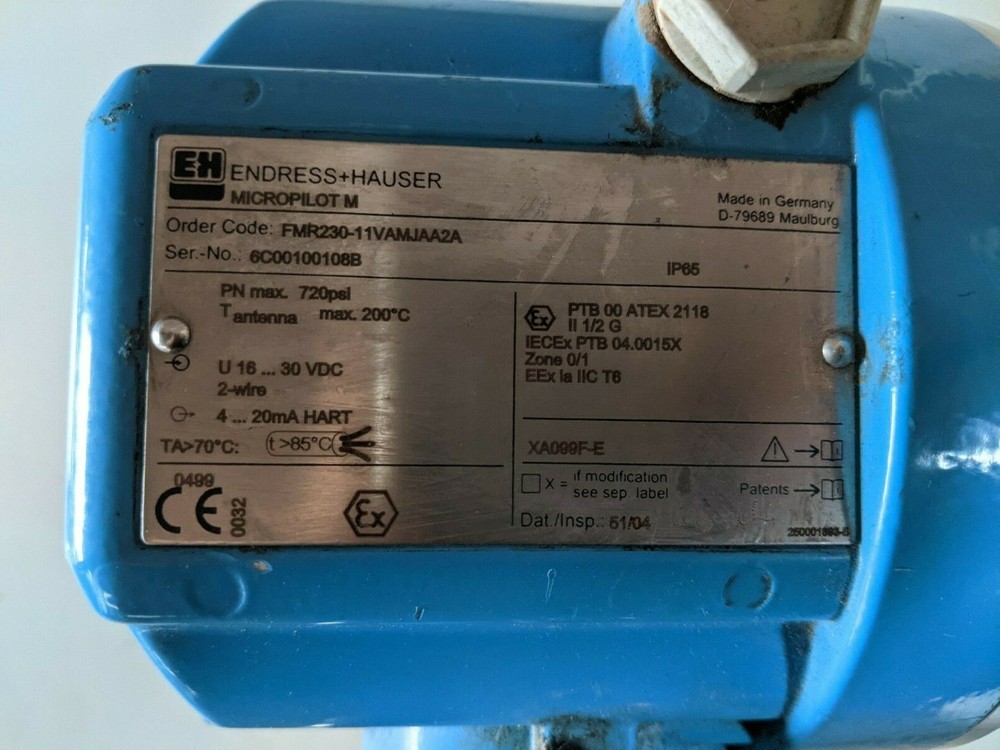ENDRESS HAUSER E+H MICROPILOT M FMR230 Radar Level Transmitter