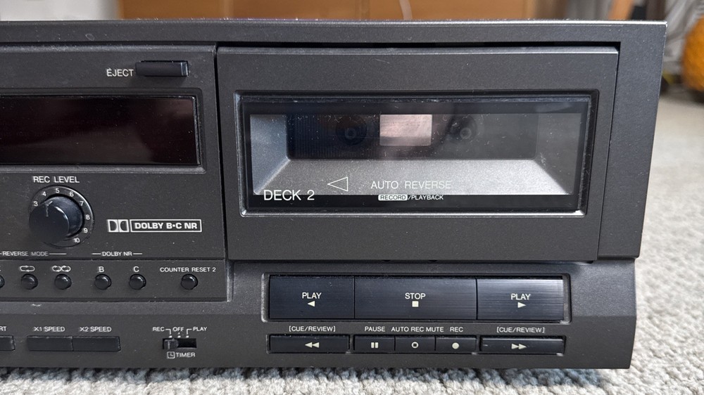 Technics RS-TR212 Dual Stereo Double Cassette Deck Tested Working Good Condition